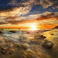 海边日出头像图片