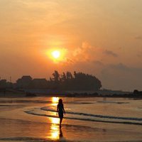 海边日出头像图片