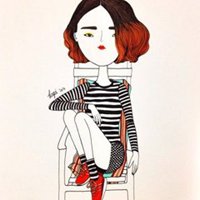 短发头像女卡通可爱