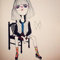 短发头像女卡通可爱