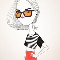 短发头像女卡通可爱