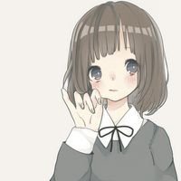 短发头像女卡通可爱