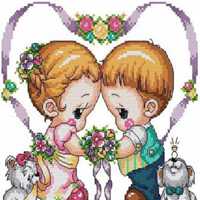 结婚头像一男一女卡通