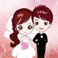 结婚头像一男一女卡通