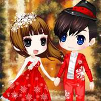 结婚头像一男一女卡通