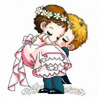 结婚头像一男一女卡通