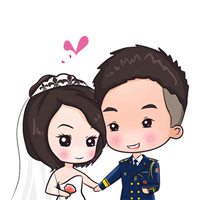结婚头像一男一女卡通