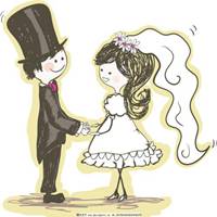 结婚头像一男一女卡通