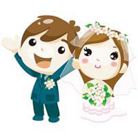 结婚头像一男一女卡通