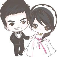 结婚头像一男一女卡通