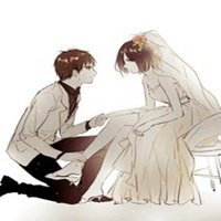 结婚头像情侣动漫图片