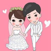 结婚头像情侣婚纱礼服