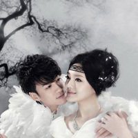 结婚头像情侣婚纱礼服