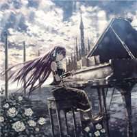 钢琴头像唯美图片