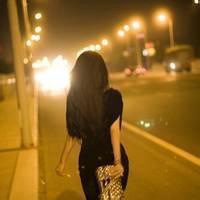 黄昏头像女生背影