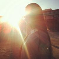 黄昏头像女生背影