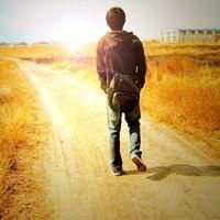 黄昏头像男生背影