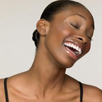 黑人露出白牙齿微笑头像