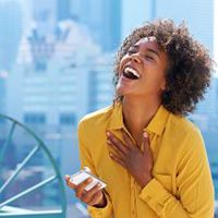 黑人露出白牙齿微笑头像