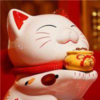 卡通招财猫头像图片