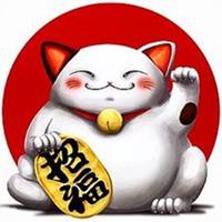 卡通招财猫头像图片