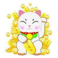 卡通招财猫头像图片