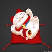 卡通招财猫头像图片