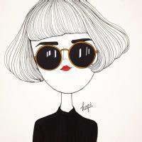 可爱短发头像卡通