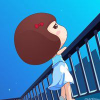 可爱短发头像卡通