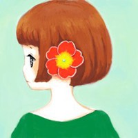 可爱短发头像卡通