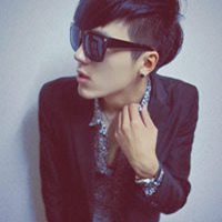 墨镜头像男卡通