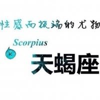天蝎座头像男带字