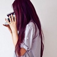女生侧面长发头像