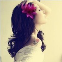 女生手里拿花头像