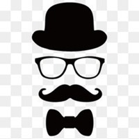 帽子眼镜胡子头像
