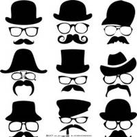 帽子眼镜胡子头像
