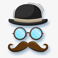 帽子眼镜胡子头像