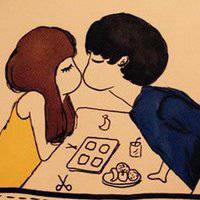 手绘头像情侣头像一对