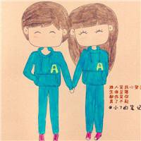 手绘头像情侣头像一对