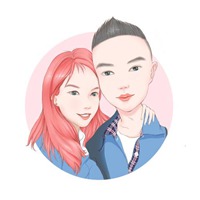 手绘头像情侣头像一对