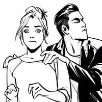 手绘头像情侣头像一对