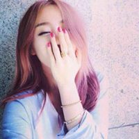 模糊头像女生粉色