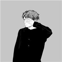 男头像黑白高冷侧面