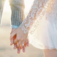 男女手牵手唯美情侣头像