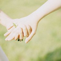 男女手牵手唯美情侣头像
