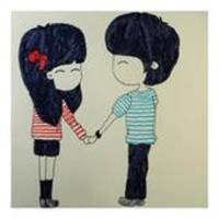 男女手牵手唯美情侣头像