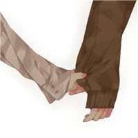 男女手牵手唯美情侣头像