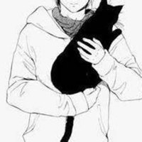男生抱猫头像
