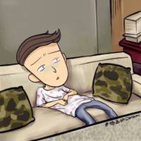 男生葛优躺头像