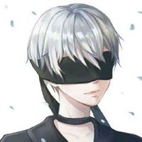 男生蒙眼头像动漫图片